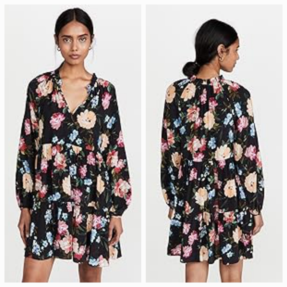 Yumi Kim Vicky Dress, Coral Gables Floral Print, Black, Women's Size XS